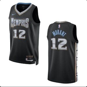 Ja morant nba Nike Black and Gray Memphis Grizzlies Jersey
